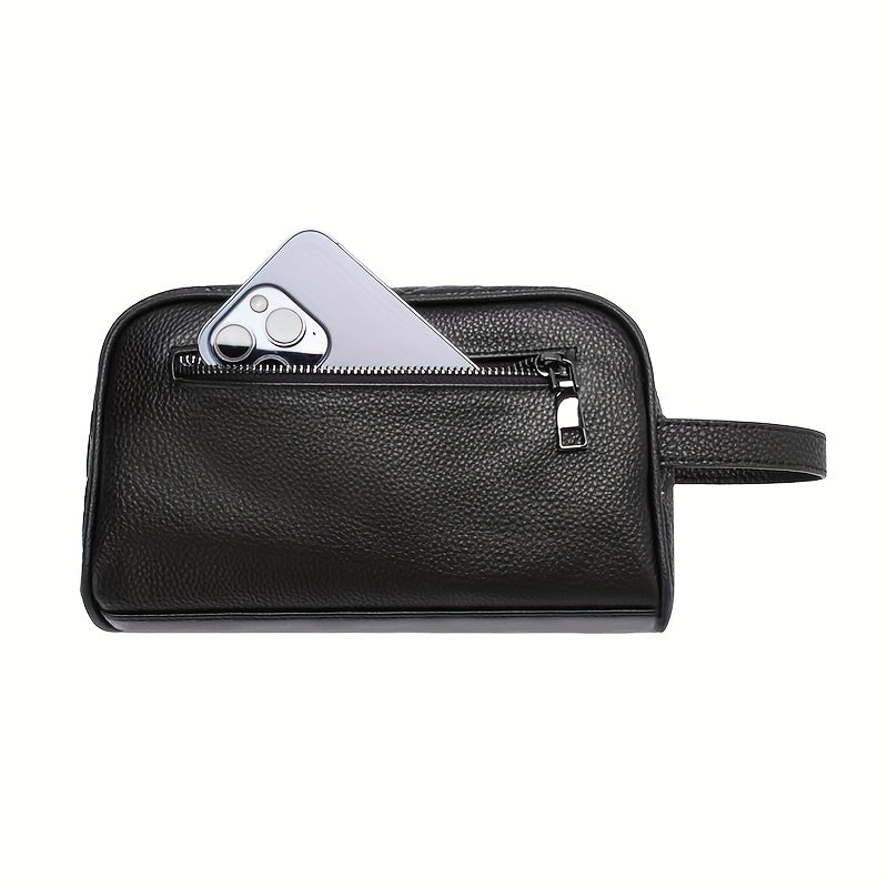 Genuine Leather Fingerprint Clutch Bag